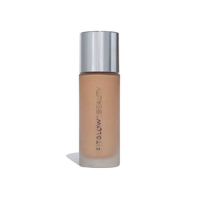 Fitglow Beauty - Natural Foundation+ Photo-Filtering Foundation | Vegan, Woman-Owned Clean Beauty (F3.5 - Medium, Neutral Undertones)