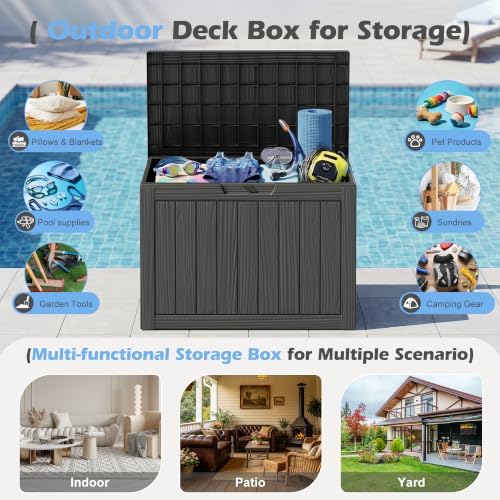 Outdoor Storage Box Waterproof, 55 Gallon Deck Box - Image 3