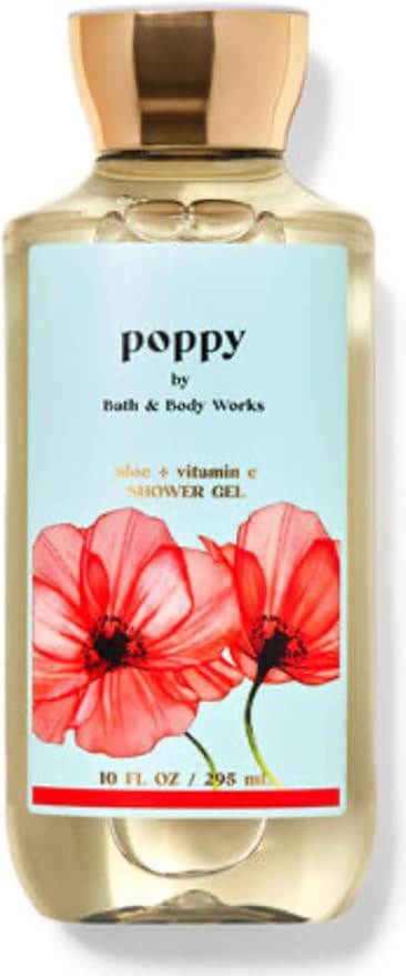 Bath & Body Works - 3 Piece Bundle - Spray - Body Cream - Shower Gel - Full Size and Gift Bag HELLO GORGEOUS (Poppy)