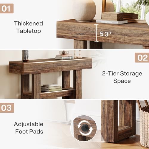 Tribesigns 41.34" Farmhouse Console Table, Sofa Table Behind The Couch - Image 5