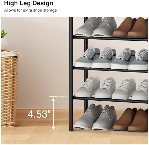 STO STO Expandable Shoe Rack, 5-Tier Metal Shoe Rack - Image 6