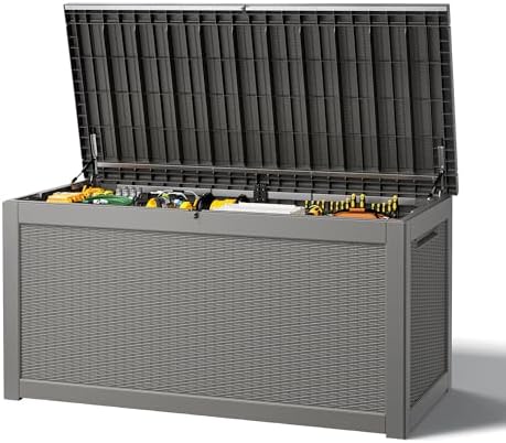 Outdoor Storage Box, Resin Deck Boxes Indoor and outdoor, Waterproof Storage by NBYSGO