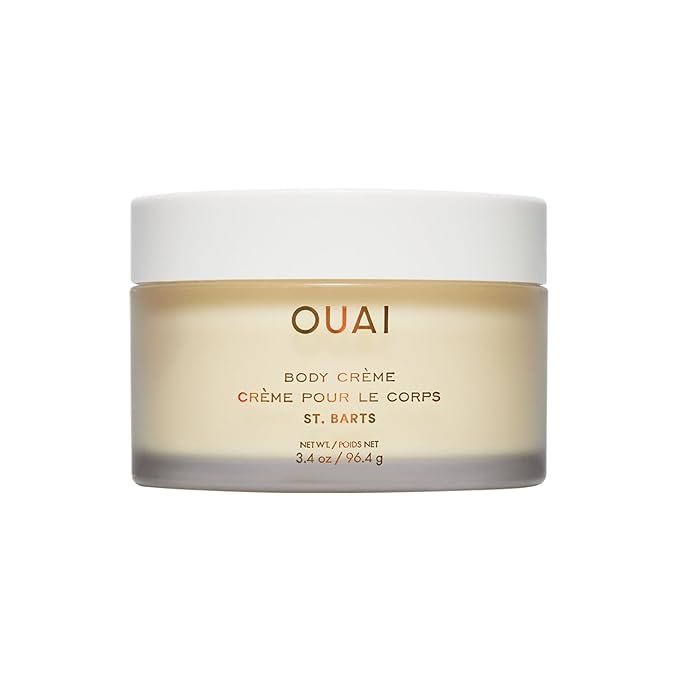 OUAI Body Creme, St. Barts Travel Size - Hydrating Whipped Body Cream with Cupuaçu Butter, Coconut Oil & Squalane - Softens Skin & Delivers Radiant Glow - Sulfate-Free Skin Care (3.4 oz)