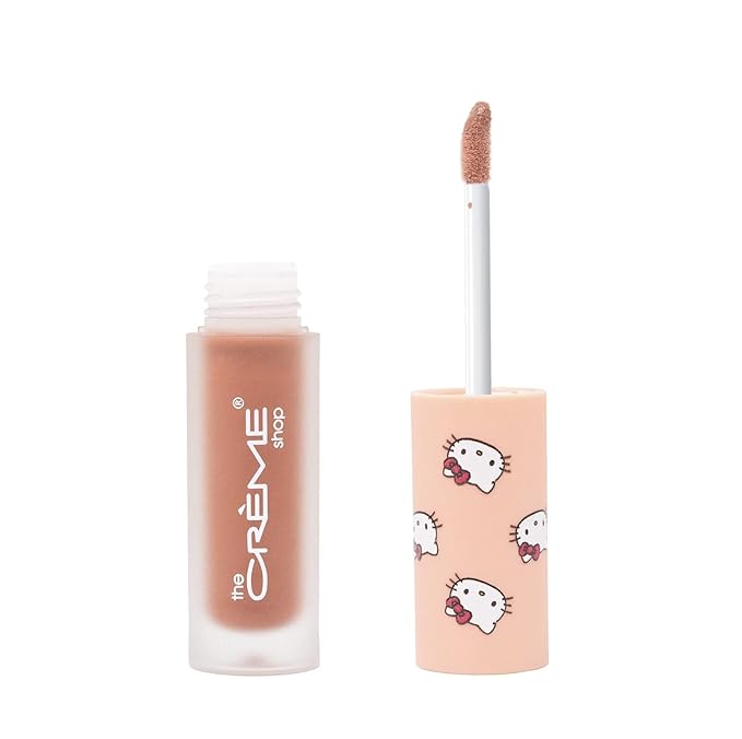 The Crème Shop x Hello Kitty Kawaii Kiss Hydrating, Rejuvenating Lip Oil with Nourishing Jojoba, Vitamin E & Luxurious Jelly Formula - Peach-Flavored (Tinted)
