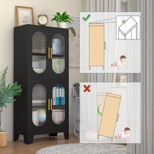 GAIOUS Black Kitchen Pantry Cabinet, Storage Cabinet - Image 5