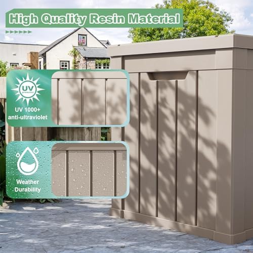50 Gal Outdoor Storage Box Waterproof Lockable Deck Box Grey - Image 3