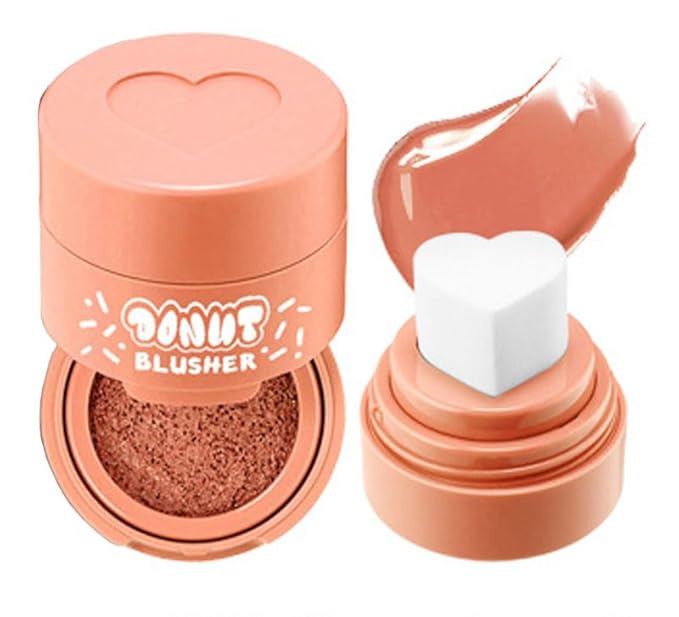 Stamp Liquid Blush Stamp Blush with Heart Shaped Applicator Natural Long Lasting Blush, Light and Airy Makeup for Women (6)