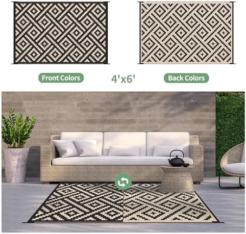 GENIMO Outdoor Rug, Waterproof Plastic Rugs - Image 2