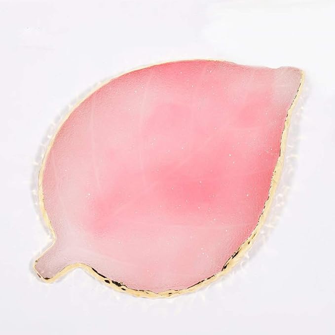 Resin Nail Art Plate Palette,Makeup Palettes,Gel Polish Color Mixing Plate Drawing Painting Color Palette,Golden Edge Heart Shaped Nail Art Display Holder