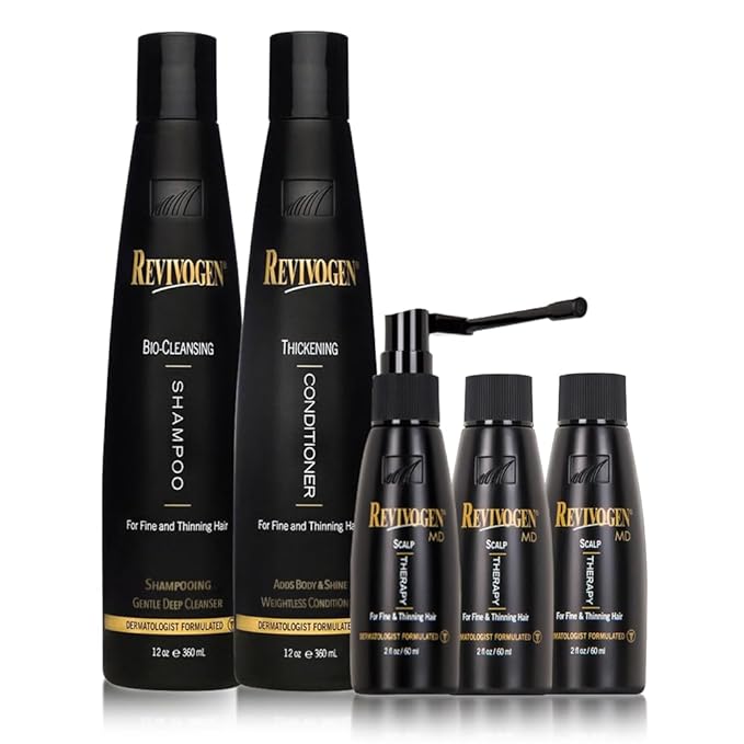 Revivogen MD Scalp Therapy Thinning Hair Solution, Shampoo & Conditioner Set