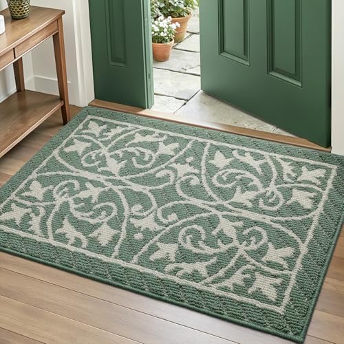 DEXI Front Door Mat Indoor Entryway 32x48 Inside Entrance Doormat Green by DEXI
