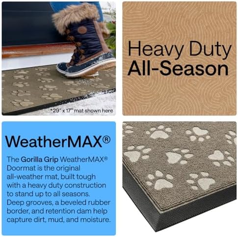 GORILLA GRIP WeatherMAX Door Mat, Indoor Outdoor Use - Image 3