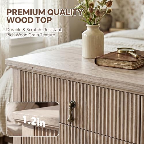 senlin 40" Fluted Console Table, Wooden Entryway Console Table - Image 5