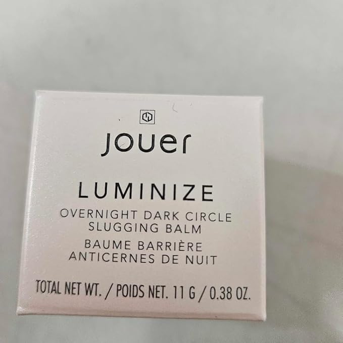 Jouer Luminize Overnight Dark Circle Slugging Balm – Fragrance Free, Caffeine Eye Cream, Overnight Eye Treatment, Brightening Eye Balm, Paraben Free, Gluten & Cruelty Free