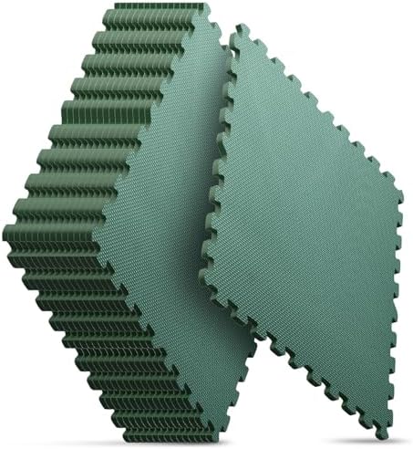 16 Pack 64 sqft Home Gym Mat, Puzzle Exercise Mat, EVA Interlocking Foam Floor by NazhuraGoodCompanionAtHome