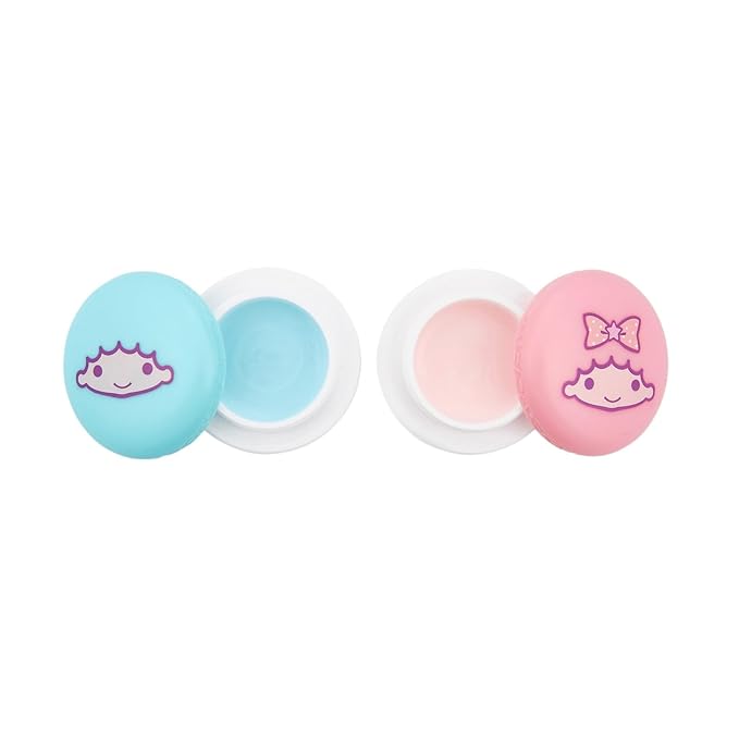The Crème Shop Little Twin Stars Moisturizing Macaron Lip Balm Duo - Shea Butter & Vitamin E Infused Lip Care - Smooth, Soft, Supple Lips - Cruelty-Free