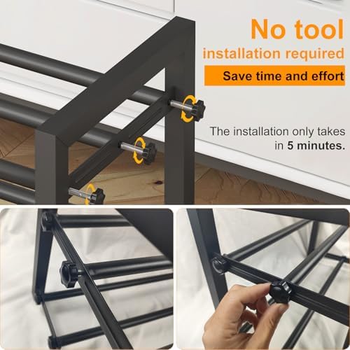 4-Tier Expandable Metal Shoe Rack - Image 4