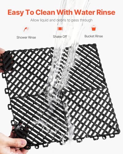 VEVOR Interlocking Drainage Mat, 12” x 12” Modular Interlocking Cushion - Image 4