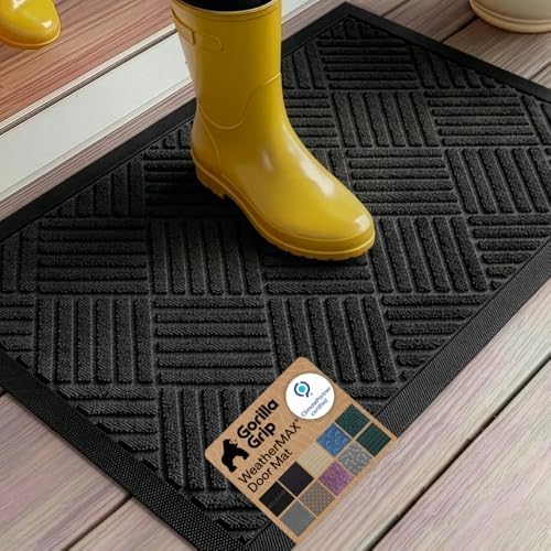 GORILLA GRIP WeatherMAX Door Mat, Indoor Outdoor Use by GorillaGrip
