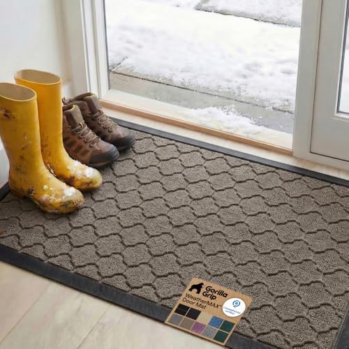 GORILLA GRIP WeatherMAX Door Mat, Indoor Outdoor by GorillaGrip