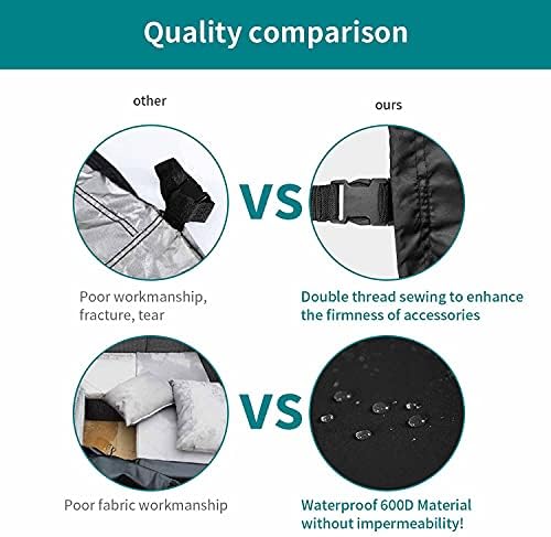 Patio Furniture Cover, Outdoor Furniture Cover Waterproof 75*47*29 In - Image 7