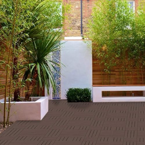 domi outdoor living Patio Deck Tiles, 12 x 12 inches Composite Interlocking - Image 6