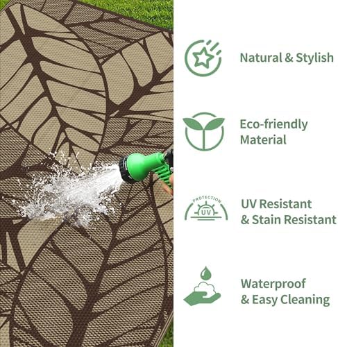 GENIMO Outdoor Rug, Waterproof Plastic Rugs - Image 6