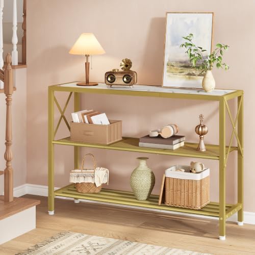 Hoctieon 3-Tier Industrial Narrow Console Table - Image 4