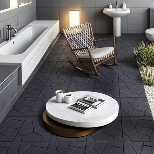 44-Pack Interlocking PP Deck Tiles, All-Weather Anti-Slip Patio Tiles - Image 4