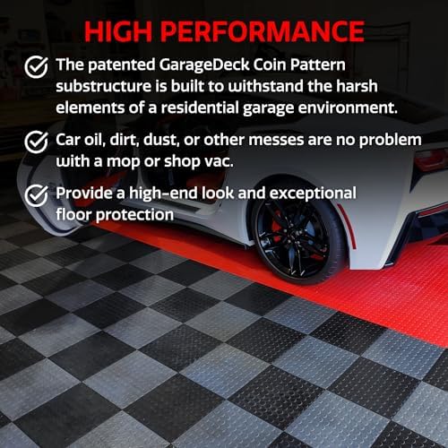 SnapLock GarageDeck 12"x12" Coin Garage Tiles, 48 Pack - Image 3