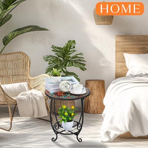 Cinnvoice Outdoor Side Table Small End Patio Porch Table - Image 2