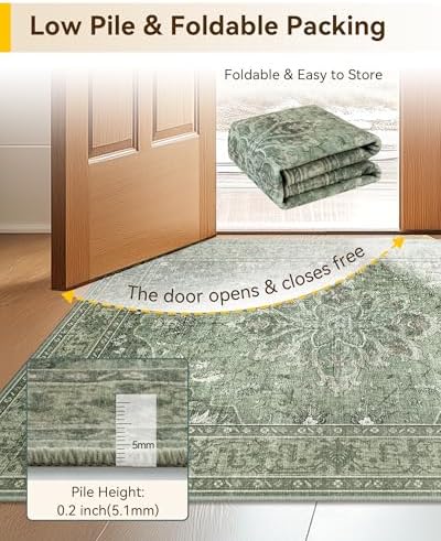 RELEANY Washable Area Rug, Small 2'x3' - Image 4