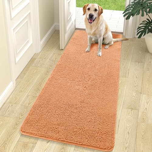 OLANLY Dog Door Mat for Muddy Paws 70x24, Super Absorbent Chenille Mud Mat by OLANLY