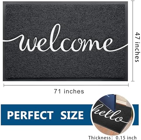 EARTHALL Funny Welcome Mats Outside/Inside 71"x47", Front Door Mat Outdoor - Image 2