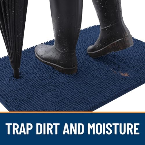 OLANLY Dog Door Mat for Muddy Paws 70x24, Super Absorbent Chenille Mud Mat - Image 2