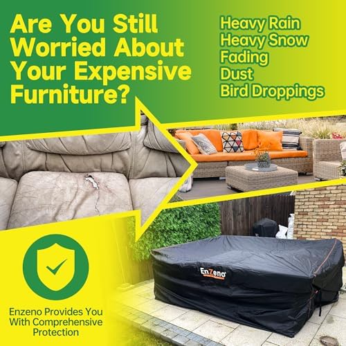 Enzeno Patio Furniture Cover Outdoor Waterproof 81" L x 35" W x 35" H - Image 6
