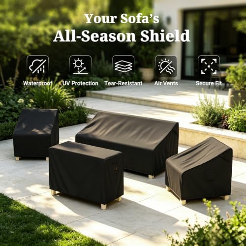 MR.COVER 2-Seater Patio Loveseat Cover, Patio Furniture Covers Waterproof - Image 2