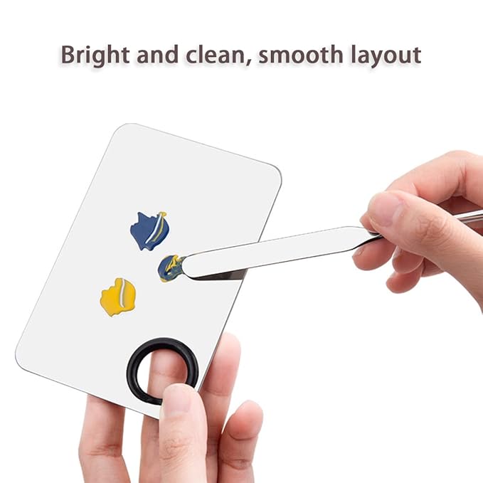 Korean Picasso Makeup Spatula Palette Set for Liquid Foundation, Stainless Steel Mixing Scraper Artist Nail Art Stirring Makeup Tool