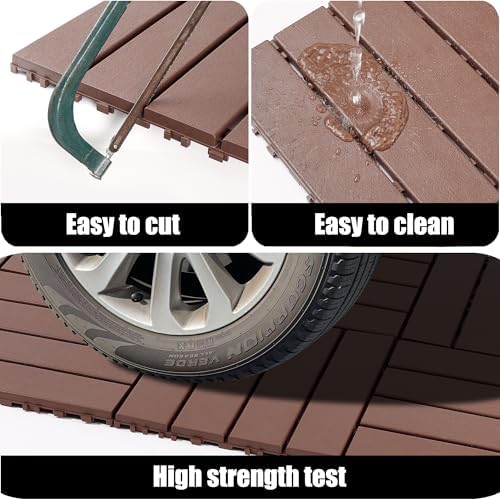 44 Pack Plastic Interlocking Deck Tiles - Image 4