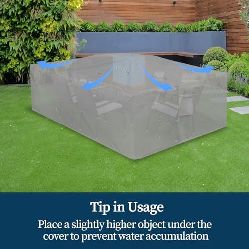 Easy-Going Rectangle Patio Furniture Cover Waterproof Outdoor Dining Table and - Image 7