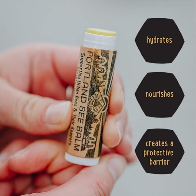Portland Bee Balm All Natural Handmade Beeswax Based Lip Balm, Yuzu Citrus 9 Count