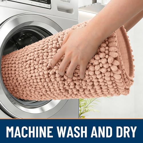 OLANLY Dog Door Mat for Muddy Paws 36x24, Extra Absorbent Chenille Mud Mat - Image 5