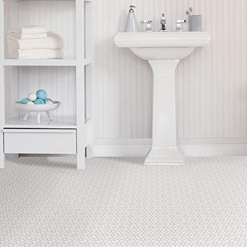 FloorPops Lattice Peel and Stick Floor Tiles, Geometric Vinyl Floor Tiles - Image 4