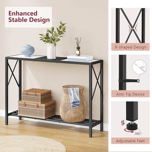 Tajsoon Console Table 41.8", 2 Tier Entryway Table - Image 5