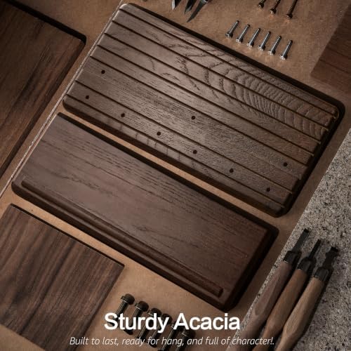 Rebee Vision Acacia Wood Key Holder Wall Mount - Image 6