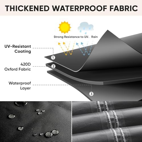 BALEINE Patio Furniture Covers Waterproof, Heavy Duty Outdoor Table Cover - Image 4