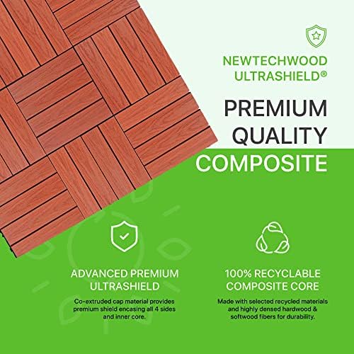 NewTechWood UltraShield Naturale 1 ft. x 1 ft. Composite Deck Tiles - Image 2
