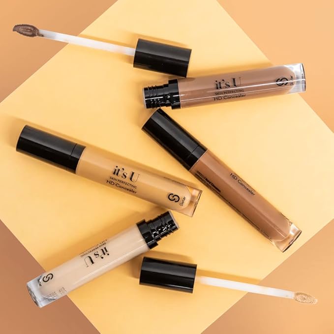 Sistar it's U Skin Perfecting HD Concealer Full Coverage Lightweight Long Lasting Correcting Liquid Contour Cover Masker Makeup 5 ml / 0.17 fl. oz (Ivory)