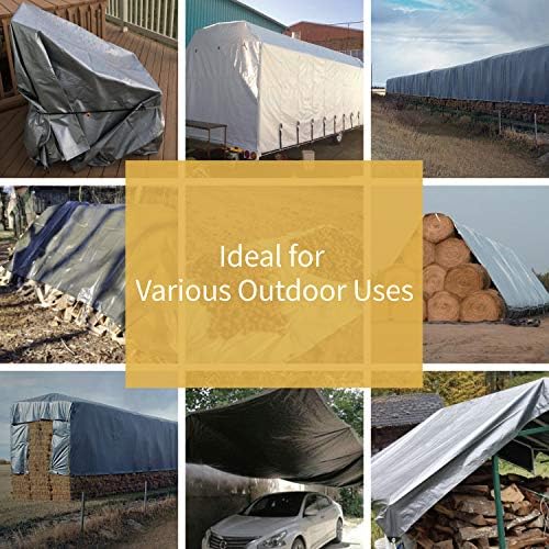GUARD SHIELD Heavy Duty Tarp 6x8 Feet Silver/Black Multi Purpose Thick - Image 6