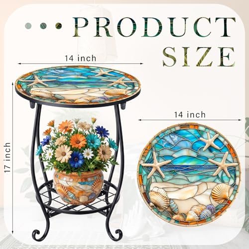 Cinnvoice Outdoor Side Table Small End Patio Porch Table - Image 3